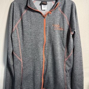 Harley-Davidson Women’s Performance Zip Jacket – Gray & Orange – XL